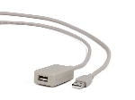 Кабель Gembird USB 2.0 удлинительный, активный 4.8м AM/AF, черный