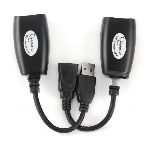 Кабель Gembird USB 2.0 удлинительный AM/AF/RJ45Fx2 по витой паре