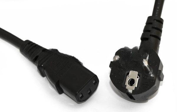 Кабель питания компьютера Hyperline PWC-IEC13-SHM-3.0-BK (Shucko+C13) (3x1.0), 3 м