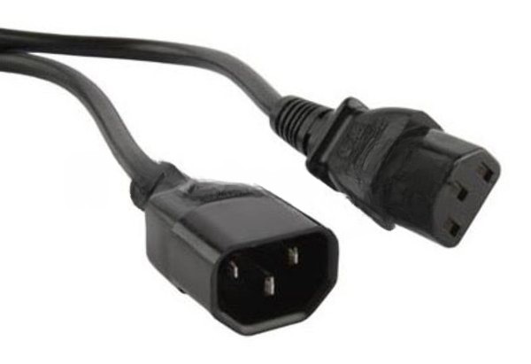 Кабель питания Hyperline монитор-компьютер IEC 320 C13 - IEC 320 C14 (3x0.75), 3 м