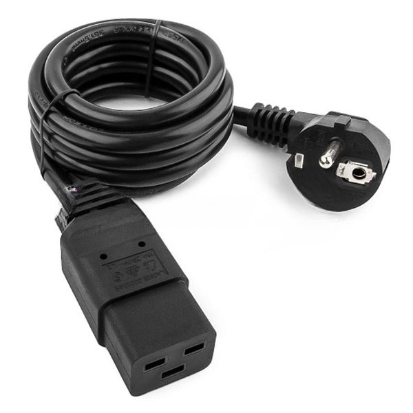Кабель питания для UPC Gembird/Cablexpert, 1.8м, Schuko-С19, 16А, черный, с заземлением