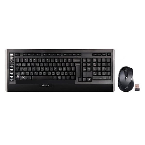 Комплект клавиатура+мышь A4TECH 9300F беспроводной, USB, 2000 DPI, чёрный