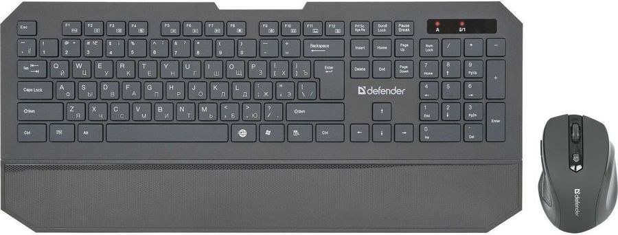 Комплект клавиатура+мышь Defender Berkeley C-925 беспроводной, USB, 1600 DPI, чёрный