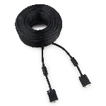 Кабель Gembird/Cablexpert VGA Premium, 15M/15M, 30м, черный, тройной экран, феррит.кольца