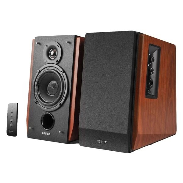 Колонки Edifier R1700 ВТ 2.0 Активные, 2 x 33W RMS, 85 дБА, дерево, беспроводной пульт ДУ