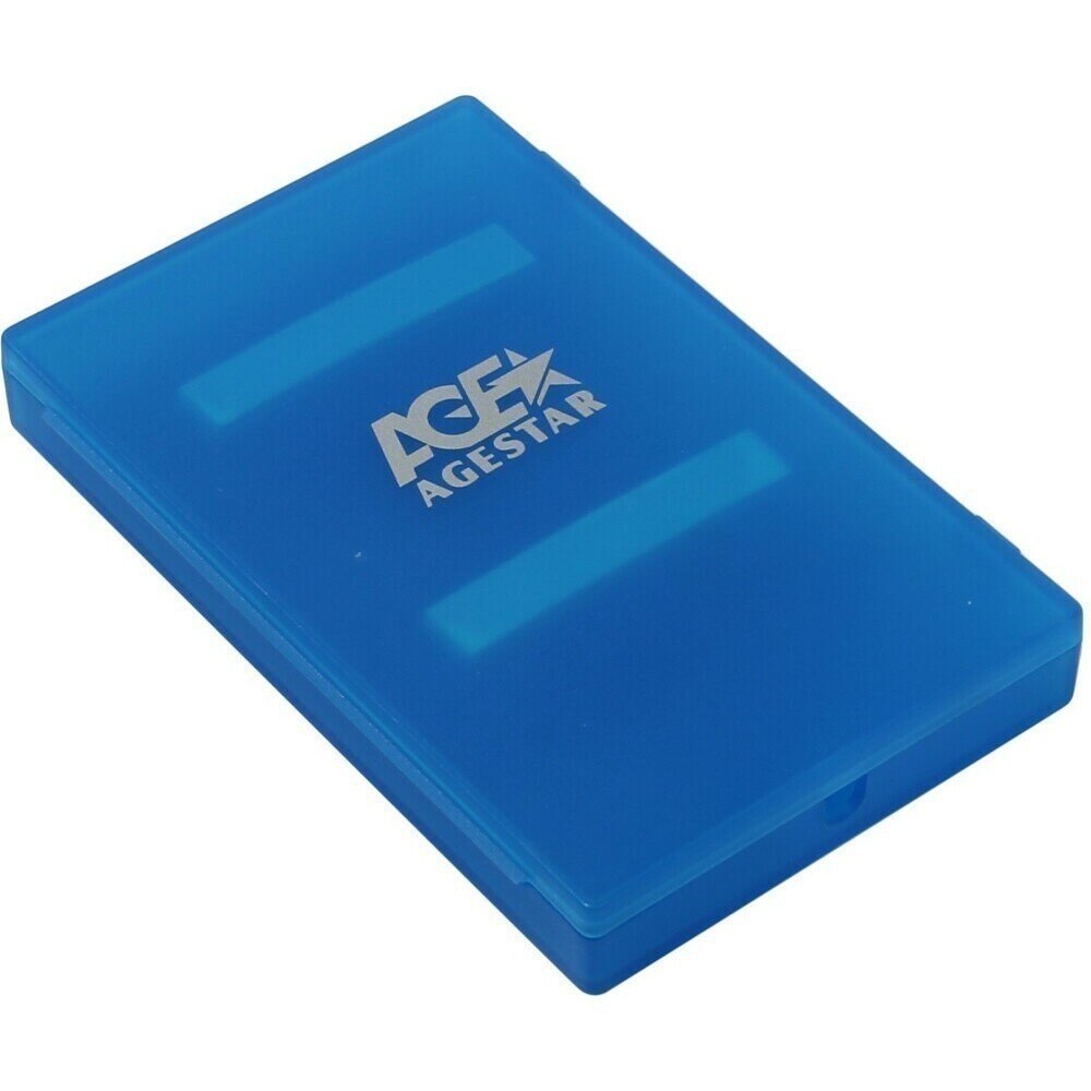 Контейнер для HDD AgeStar Внешний корпус 2.5" SATA HDD/SSD AgeStar SUBCP1 (BLUE) USB 2.0, пластик, синий, безвинтовая конструкция (10612)