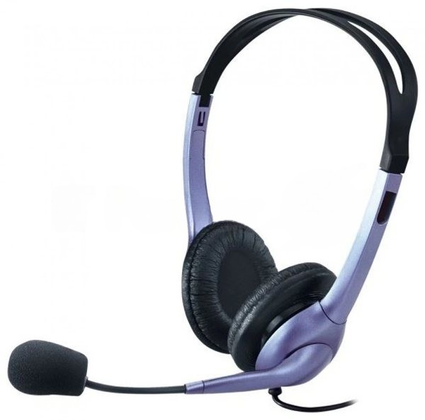 Гарнитура Genius HS-04S Two jack фиолетовый, проводная, 3.5 мм