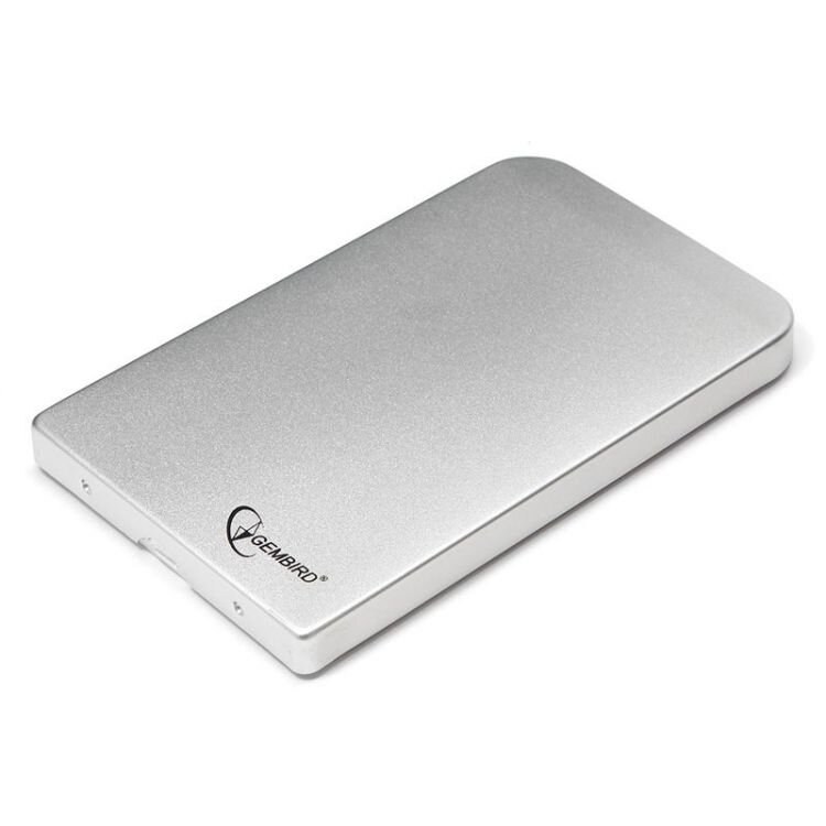 Внешний корпус для HDD Gembird EE2-U2S-41-S 2.5" EE2-U2S-41, серебро, USB 2.0, SATA, металл