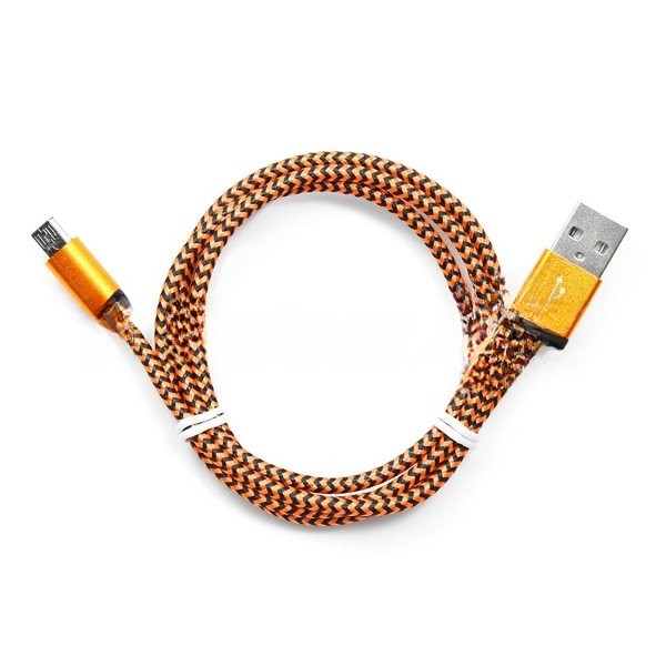 Кабель Gembird USB 2.0 Cablexpert AM/microBM 5P, 1м, нейлоновая оплетка, алюминиевые разъемы, оранжевый, пакет