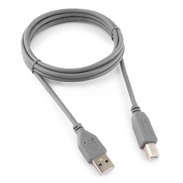 Кабель USB2.0 Pro Cablexpert CCP-USB2-AMBM-6G, AM/BM, 1.8м, экран, серый