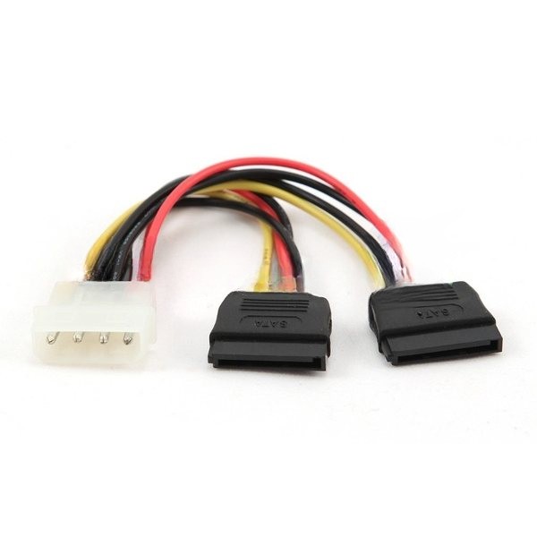 Кабель Cablexpert Кабель питания SATA CC-SATA-PSY-0.3M, 30 см, molex 4pin/2x sata15pin, на 2 устр., пакет