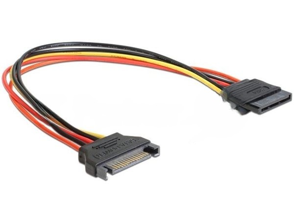 Удлинитель кабеля питания SATA Cablexpert CC-SATAMF-01, 15pin(M)/15pin(F), 30 см