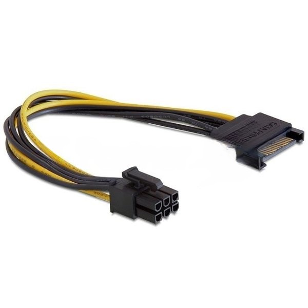Разветвитель питания Cablexpert CC-PSU-SATA, SATA->PCI-Express 6pin, для подключения в/к PCI-Е (6pin) к б/п ATX