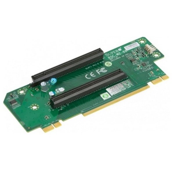 Карта расширения SuperMicro RSC-W2-66 - Riser Card 2U, (2 PCI-Ex16), Left Slot (WIO) Passive