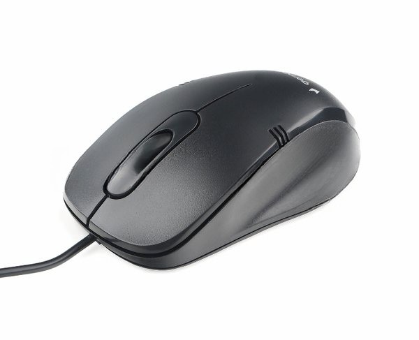 Мышь проводная Gembird MOP-100 черный, 1000 dpi, USB, кнопки - 3