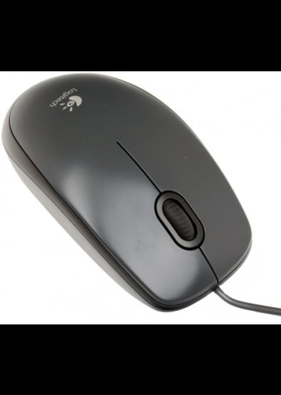 Мышь проводная Logitech M100/100R DARK/GREY (темно-серая/черная), 1000 dpi, USB, кнопки - 3