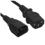 Шнур PowerCube ПВС-АП 3x0,75 C13С14-250-10-1,8, черный, 1,8 м, C13-C14, 3x0.75, 10А, с заземлением,