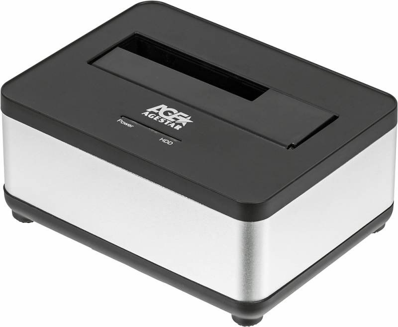 Докстанция 2,5"/3,5" SATAIII AgeStar 3UBT7 USB 3.0, пластик+алюминий, черная