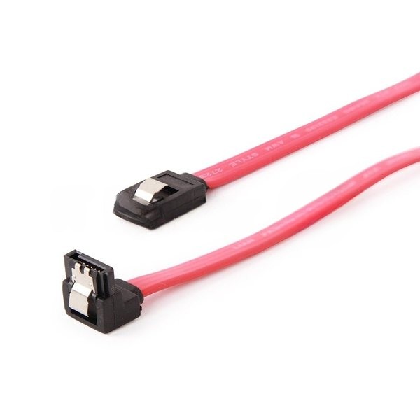 Кабель интерфейсный SATA Cablexpert CC-SATAM-DATA90, 50 см, угловой разъем, 7pin/7pin, защелка, пакет