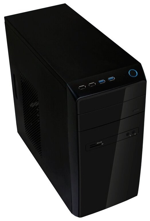 Компьютерный корпус InWin POWERMAN ES726BK USB 3.0 (Mini Tower, mATX, 450W PM-450ATX, USBx2, USB 3.0x2 + Audio, черный)