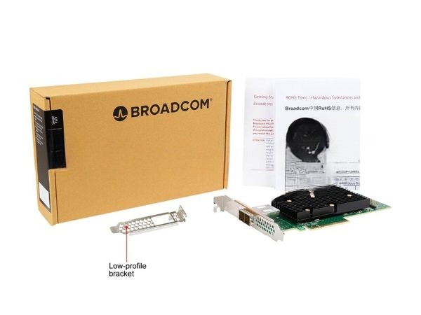 Контроллер SAS 9400-8e SGL (05-50013-01), PCIe 3.1 x8 LP, Tri-Mode SAS/SATA/NVMe 12G HBA, 8port(1*ext SFF8644), 3408 IOC