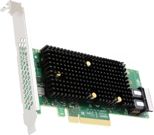 Контролер LSI 9400-8i SGL (05-50008-01), PCIe 3.1 x8 LP, Tri-Mode SAS/SATA/NVMe 12G HBA, 8port(1*int SFF8643), 3408 IOC