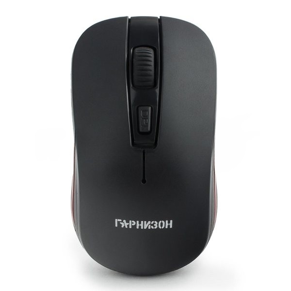 Мышь беспроводная Гарнизон GMW-420 черный, 1600 dpi, радиоканал, USB, кнопки - 4