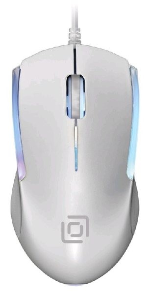 Мышь проводная Oklick 245M белый, 1000 dpi, USB, кнопки - 3