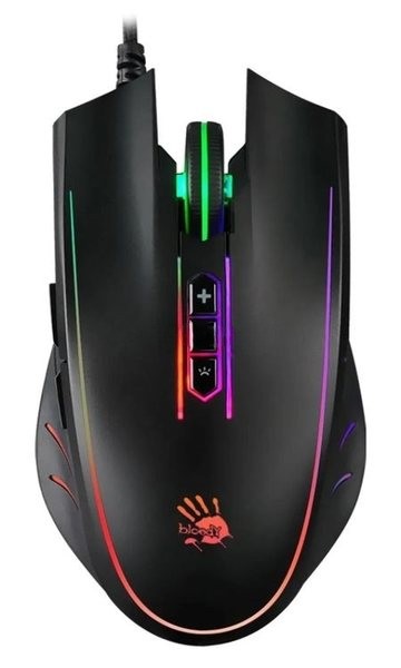 Мышь проводная A4Tech Bloody Q81 черный, 3200 dpi, USB, кнопки - 8