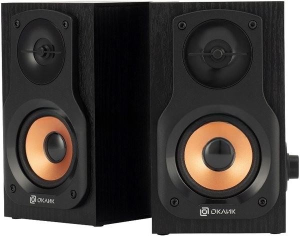 Акустическая система Oklick OK-162 2.0 темное дерево 8Вт