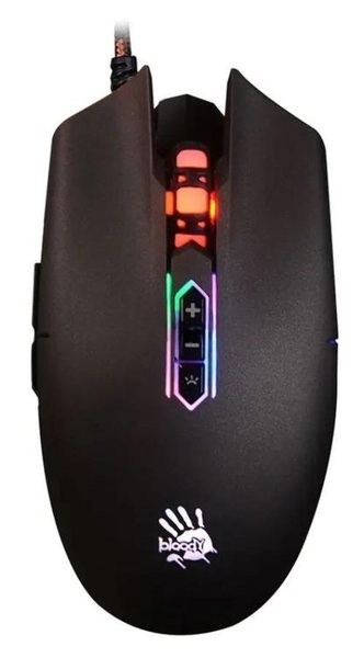 Мышь проводная A4Tech Bloody Q80 черный, 3200 dpi, USB, кнопки - 8