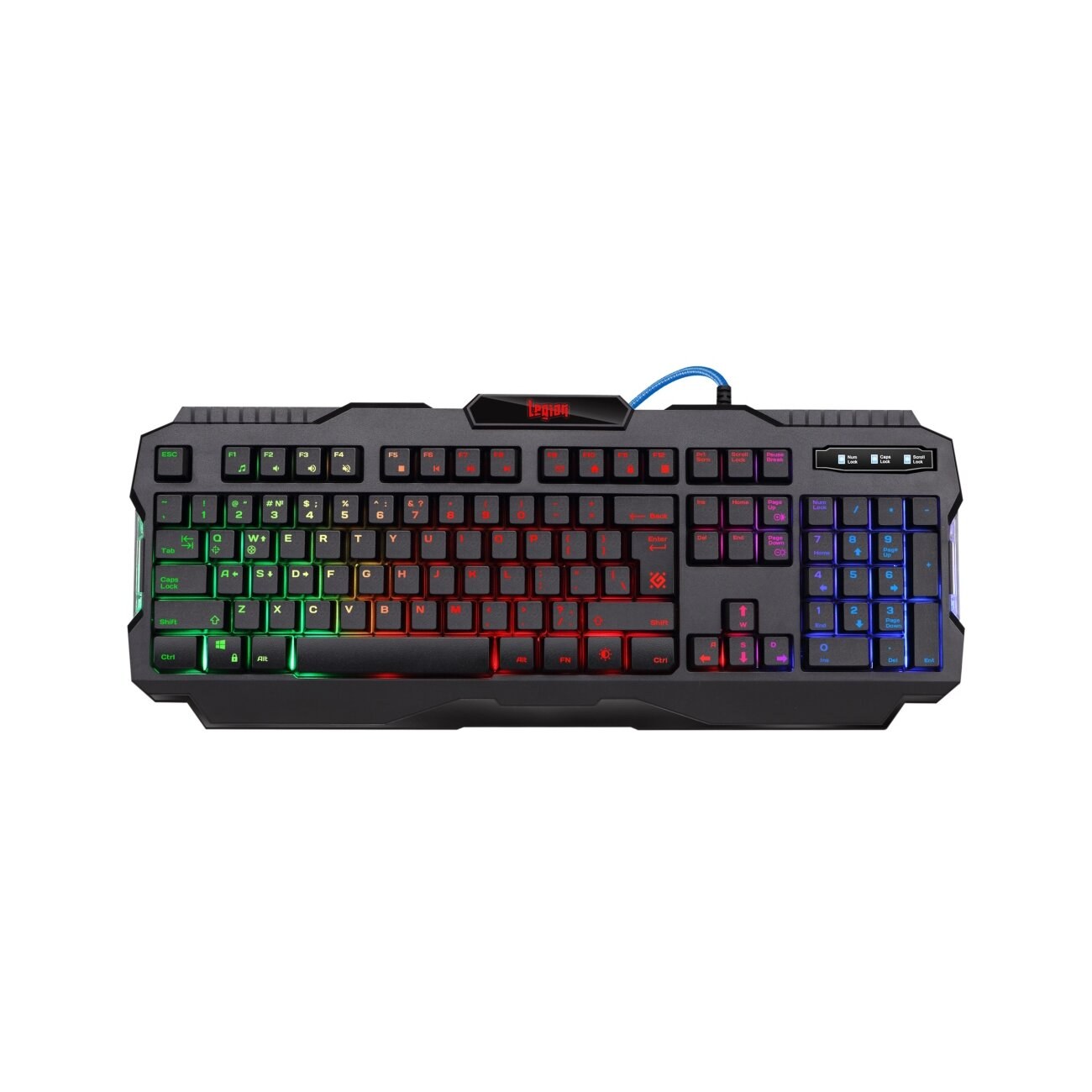 Клавиатура проводная Defender Legion GK-010DL RU, USB, черный