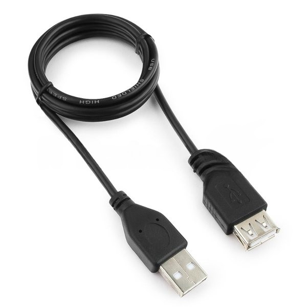 Кабель-удлинитель Гарнизон USB 2.0, AM/AF, 1м, пакет (GCC-USB2-AMAF-1M)