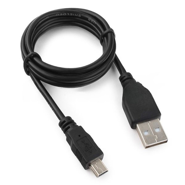 Кабель USB 2.0 Гарнизон GCC-USB2-AM5P-1M, AM/miniBM 5P, 1м, пакет