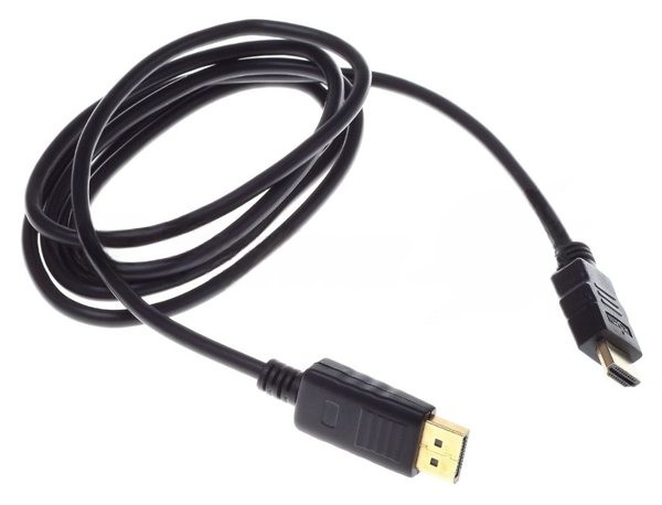 Кабель аудио-видео Buro HDMI (m)/DisplayPort (m) 1.8м. феррит.кольца позолоченные контакты черный