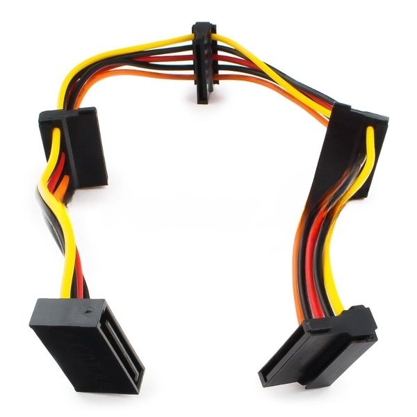 Кабель Cablexpert Кабеля питания SATA, 4x15pin(M)/15pin(F), 40 см (CC-SATAMF-03)