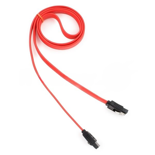 Кабель интерфейсный SATAIII Cablexpert CC-SATAM-DATA-0.8M, 80 см, 7pin/7pin, защелка, пакет