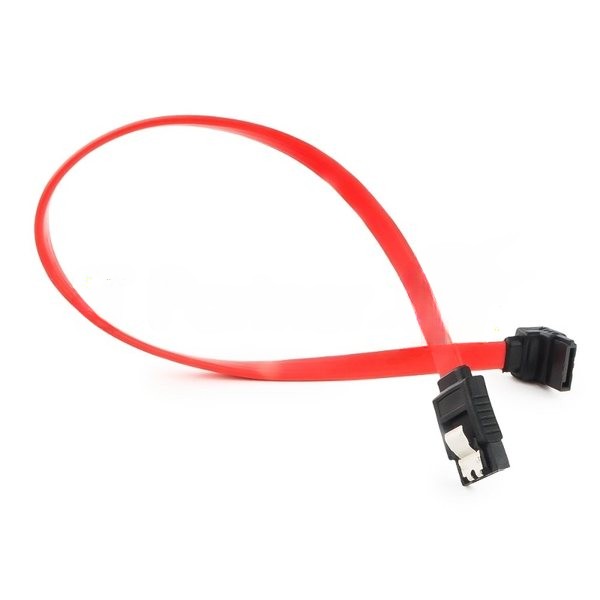 Кабель интерфейсный SATA Cablexpert CC-SATAM-DATA90-0.3M, 30 см, угловой разъем, 7pin/7pin, защелка, пакет