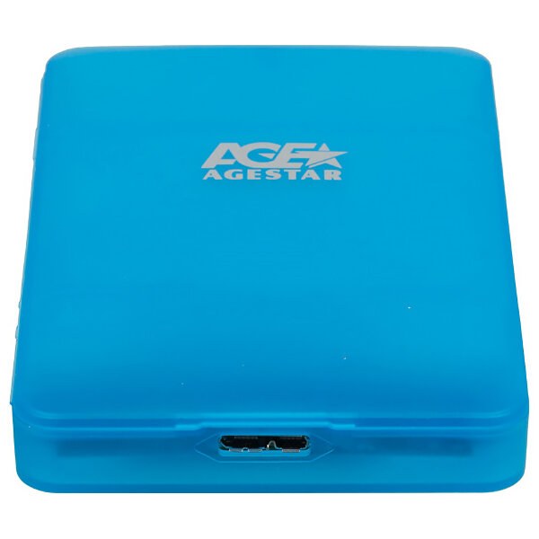 Внешний корпус для HDD/SSD AgeStar 3UBCP3 SATA пластик синий 2.5"
