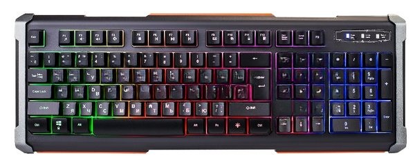 Клавиатура Oklick 717G Black Death проводная, USB Type-A, чёрный/серый