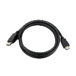 Кабель Cablexpert DisplayPort->HDMI, 5м, 20M/19M, черный, экран, пакет