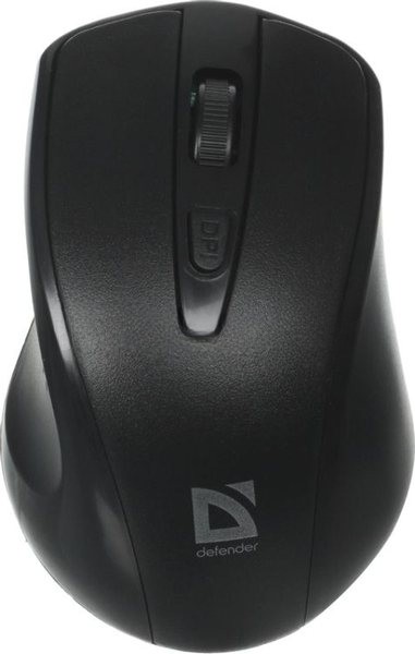 Мышь беспроводная Defender Datum MM-265 черный, 1600 dpi, радиоканал, USB, кнопки - 4