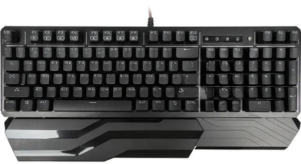 Клавиатура проводная A4 B975 механическая черный USB Gamer LED (подставка для запястий)
