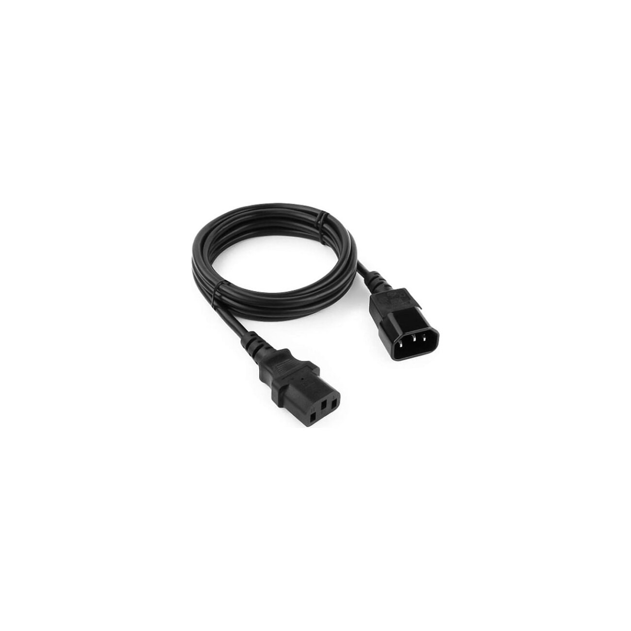 Кабель питания сист.блок-монитор Cablexpert PC-189, 1.8м, C13-C14, 6А, черный, с заземлением