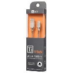 Кабель USB ACD-Titan Type-C ~ USB-A Нейлон, 1м, желто-черный
