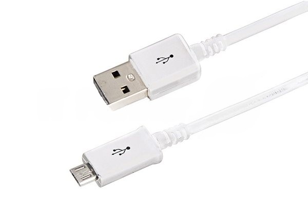 Кабель Rexant USB кабель microUSB длинный штекер 1М белый
