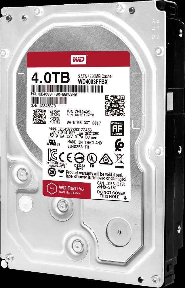 Жесткий диск WD Red Pro WD4003FFBX 4ТБ 3,5" 7200RPM 256MB (SATA-III) NAS 3.5
