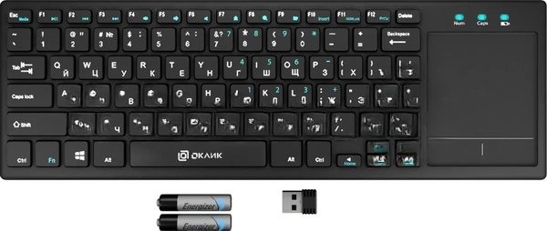 Клавиатура Oklick 830ST беспроводная, радиоканал, чёрный