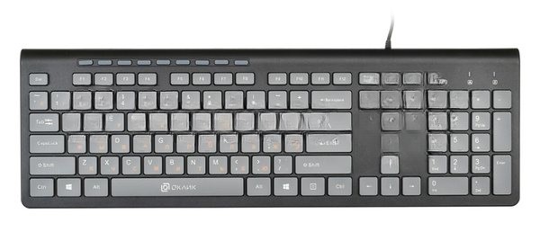 Клавиатура Oklick 480M проводная, USB, черный/серый