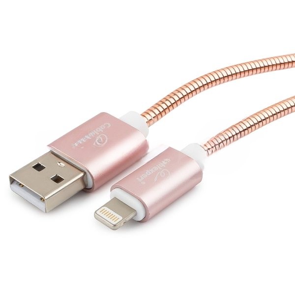 Кабель Cablexpert для Apple CC-G-APUSB02Cu-1M, AM/Lightning, серия Gold, длина 1м, золото, блистер